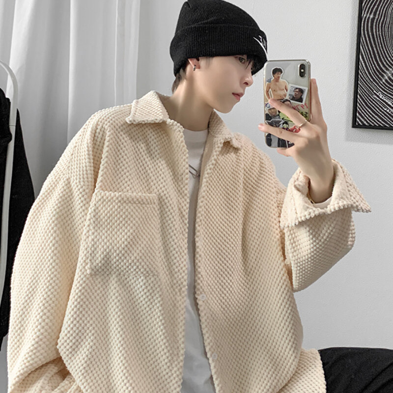 Autumn Jackets Men Chic Streetwear Long Sleeves All-match Korean Style Unisex Fashion Loose Clothing Preppy  Comfortable