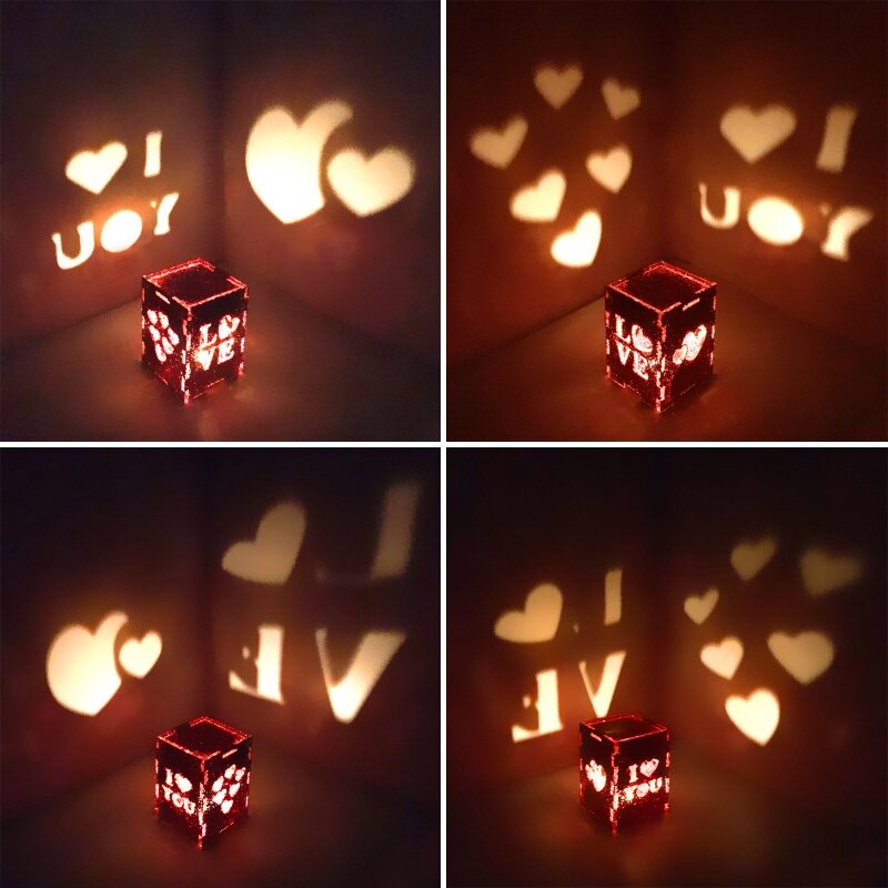 Hollow Candle Cover Epoxy Mould Night Light Projection Holiday Decoration Gift