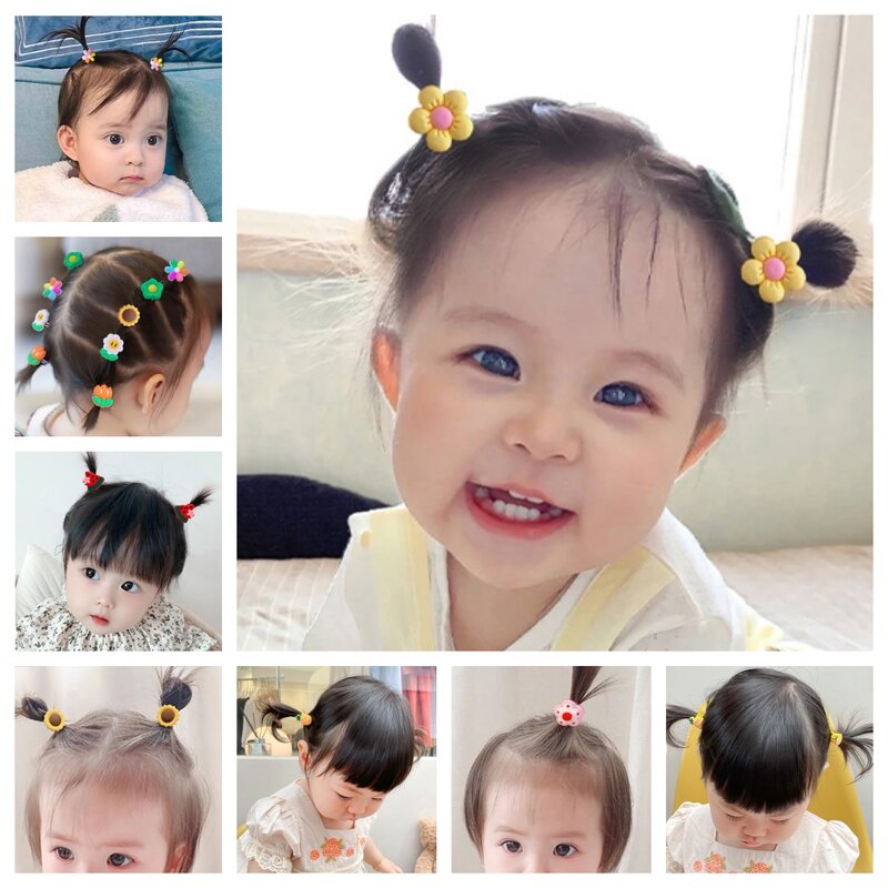 Bandeau élastique en caoutchouc pour filles, accessoires pour cheveux, chouchous pour enfants, bande de cheveux coréenne, bande d'animaux mignons