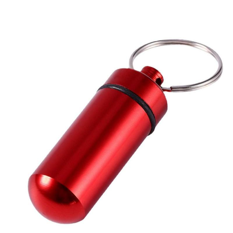 Mini Draagbare Metal Case Sleutelhanger Outdoor Pocket Pillendoosje Container Voeren Fles Case Gehoorbescherming Oordopjes Doos