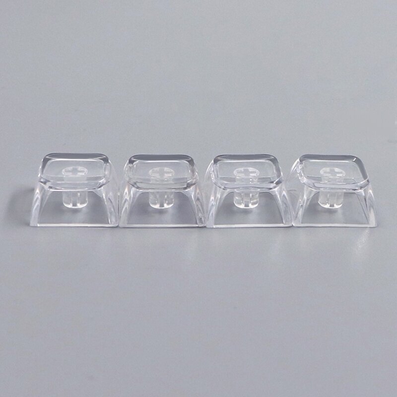 Conjunto teclas transparentes branco, 20 peças 1U 1X XDA perfil cristal translúcido teclas para teclado Mecânico