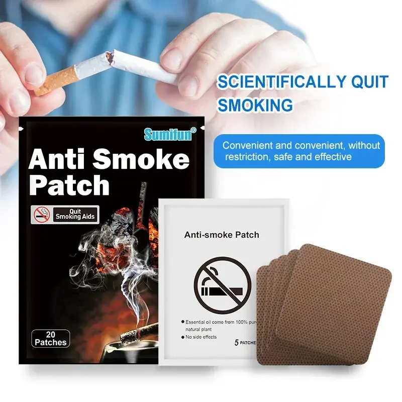 Parche antitabaco de 20 piezas, parche transdérmico de contenido de 21mg, ayuda para dejar de fumar, ayuda para dejar de fumar, aprobado