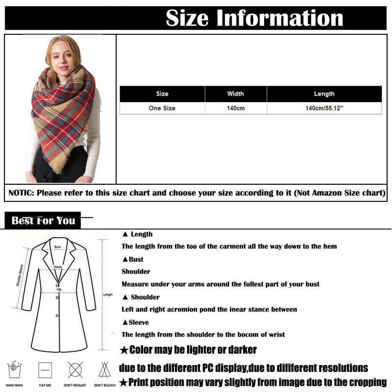 Bufanda de Invierno para mujer, conjunto grueso y cálido con estampado, accesorios de ropa diaria, 2023