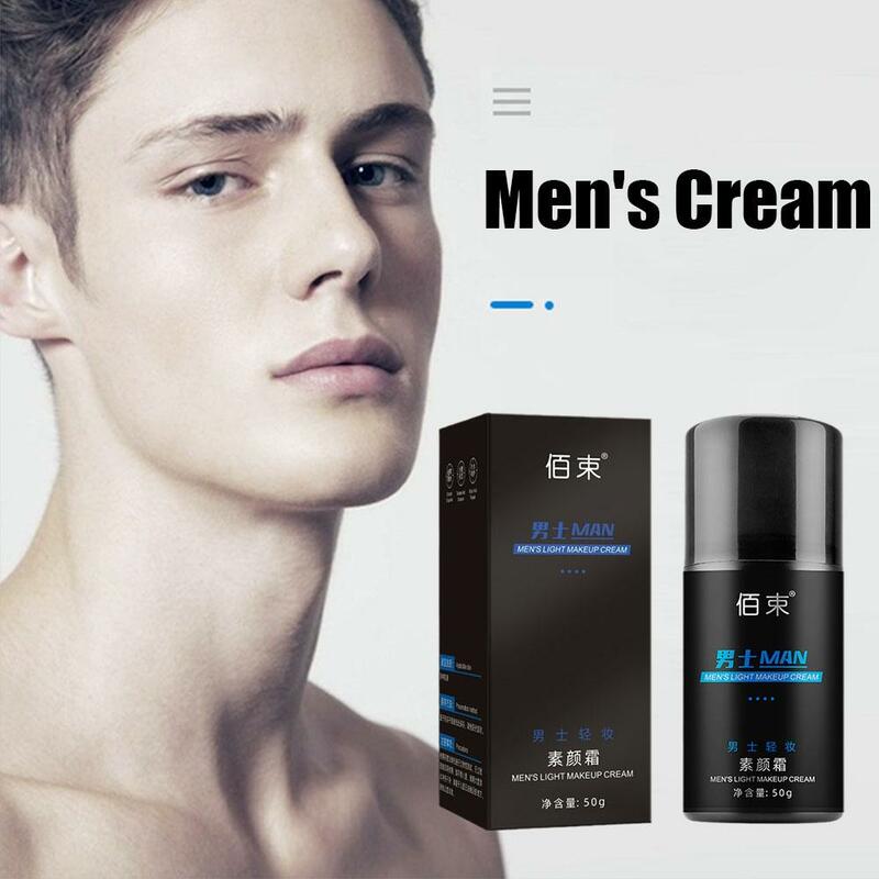 Crema facial para hombres, hidratante, iluminadora, antiarrugas, crema hialurónica de día, tono reafirmante, Control de aceite, levantamiento de ácido, 50g, L4O8