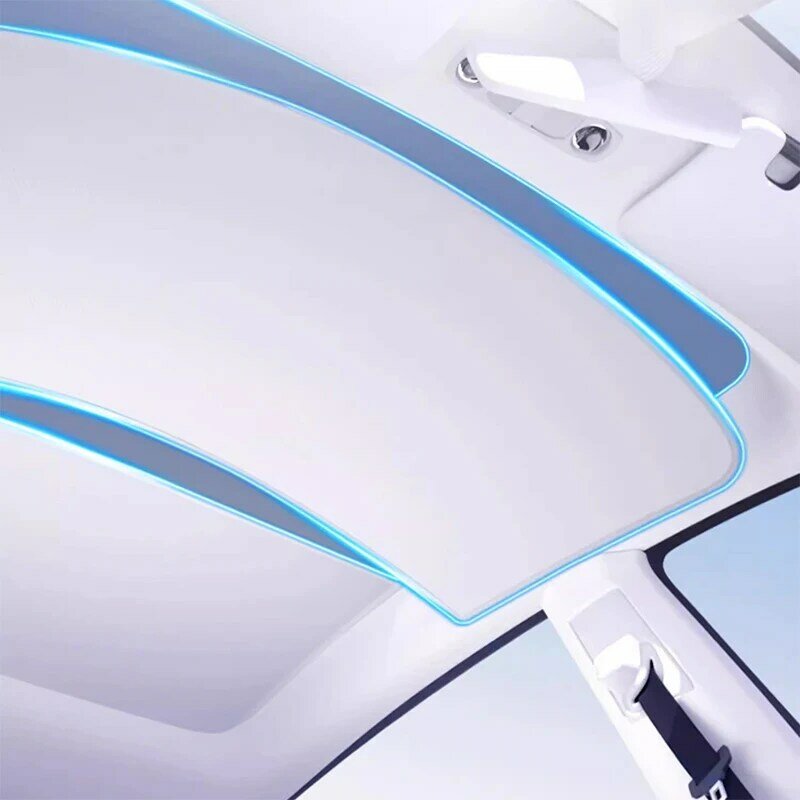 Adsorção eletrostática do carro adesivo do teto solar, pára-sol, isolamento térmico, clarabóia, acessórios automotivos, apto para Porsche Taycan 2019-2023