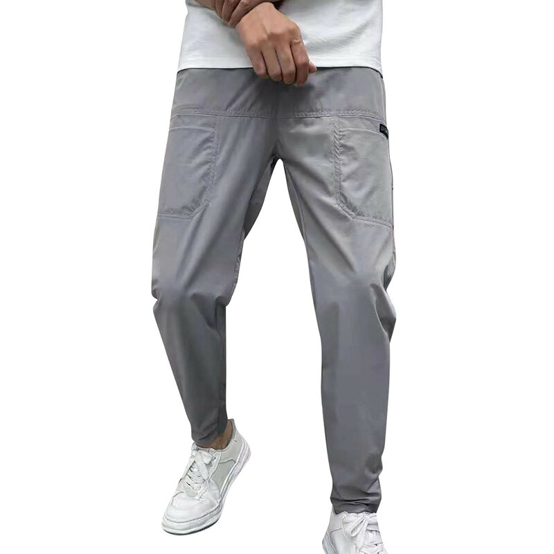 Mens Fashion Joggers Sports Pants Summer Casual Cargo Pants Gym Sweatpants Mens Long Pant Trousers Male Overalls