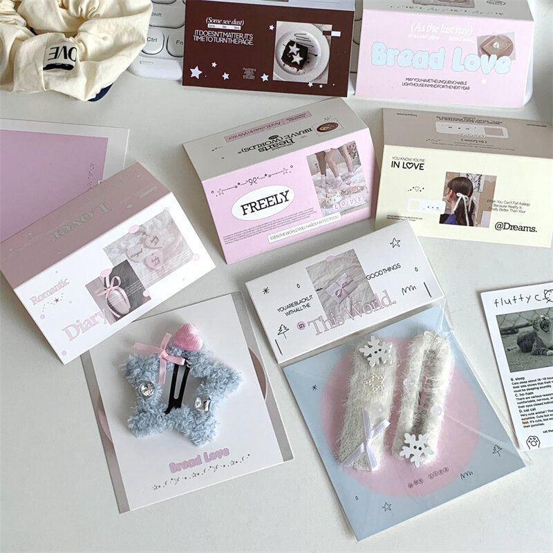 Kpop-Soporte de tarjeta fotográfica de 3 pulgadas, 10 juegos, decoración, tablero de papel, Material de embalaje DIY, tarjeta de embalaje de regalo de joyería