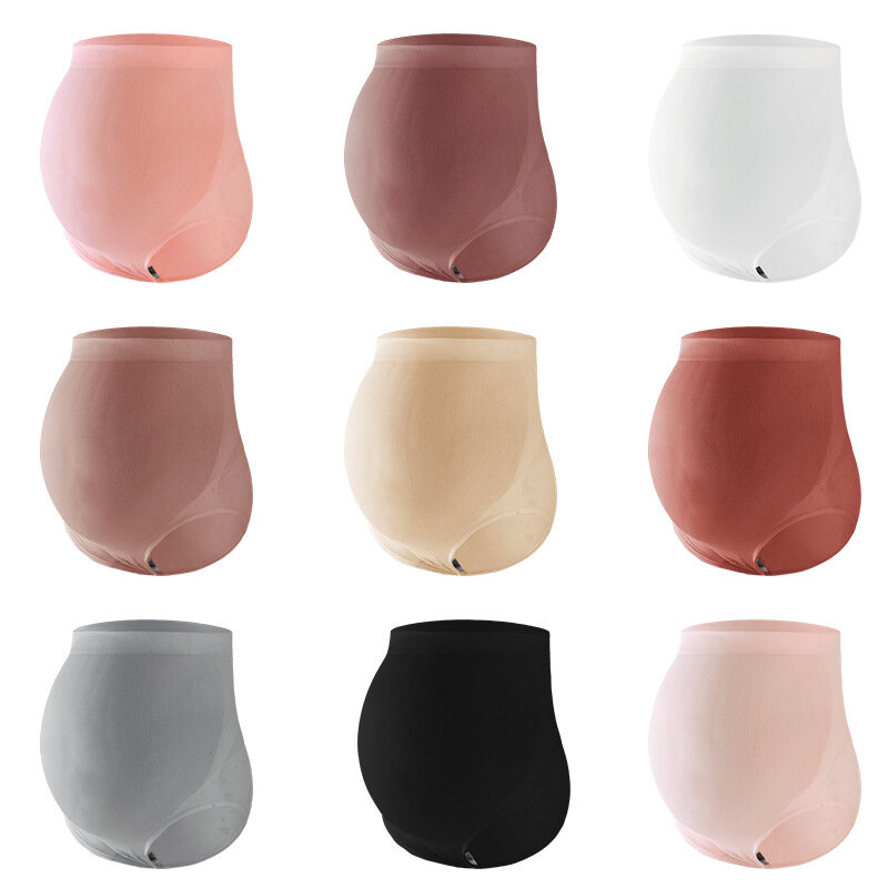Females Maternity Panties Women's High Waist Full Belly Support Panties Comfortable Breathable Pregnancy Panties L