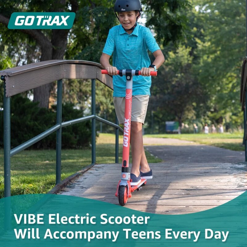 Gotrax Vibe Electric Kick Scooter, pendulares dobráveis para crianças, 7 Miles Range E, 6, 5 ', 8, 15, 12 mph