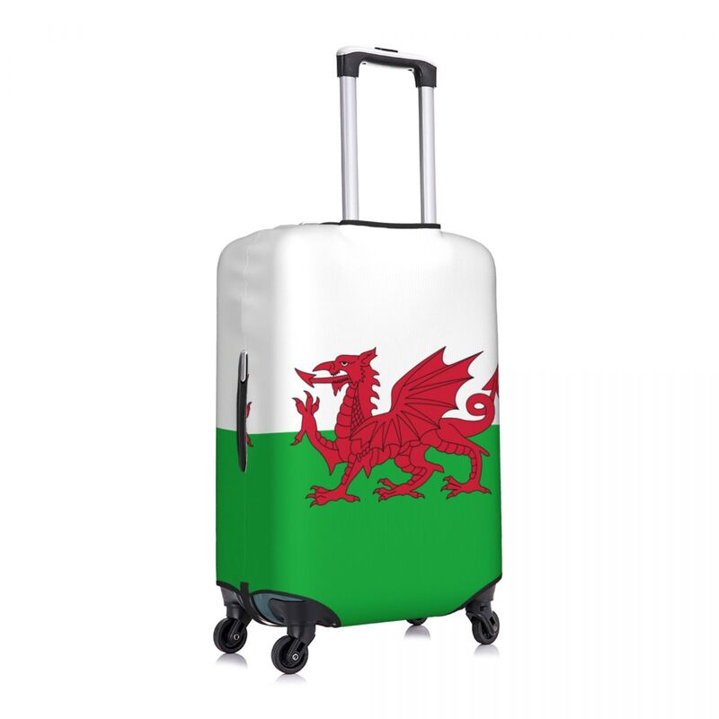 Wales Cymru Vlag Koffer Cover Dieren Zakelijke Vakantie Elastische Koffer Beschermer