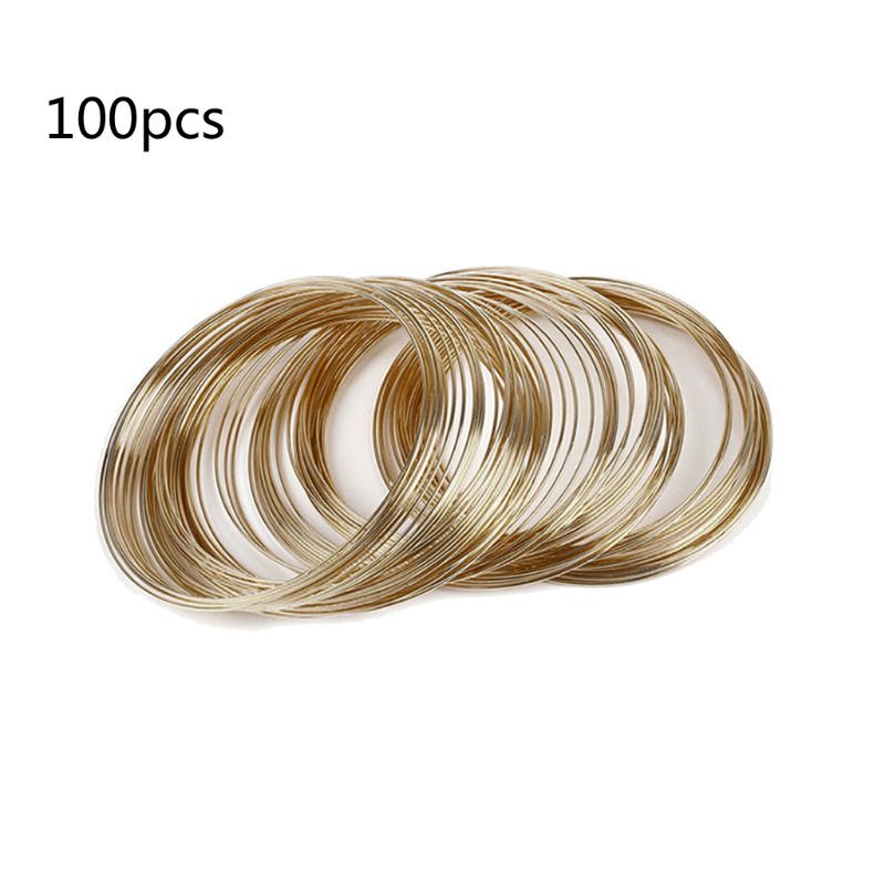 Bracciale rigido in filo acciaio con perline memoria da 100 pezzi da 0,6 mm per gioielli fai da te