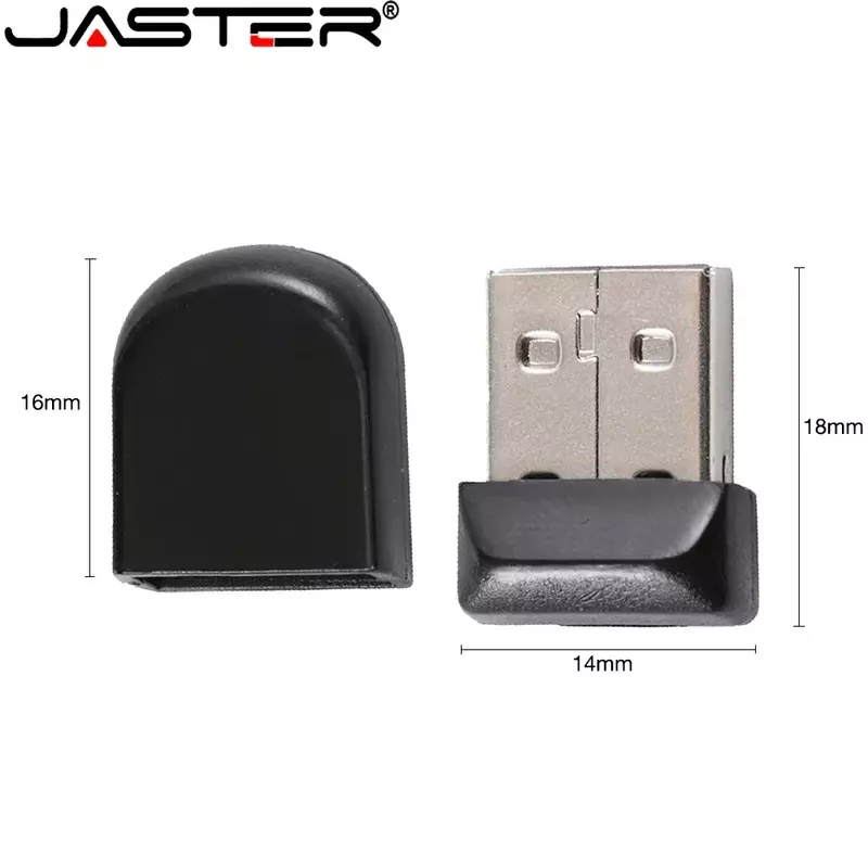 JASTER USB Flash Drive Mini Metal Pen Drive Super Kecil Tahan Air Stik Memori USB 64GB 32GB 16GB 8GB 4GB Pendrive Hadiah Bisnis