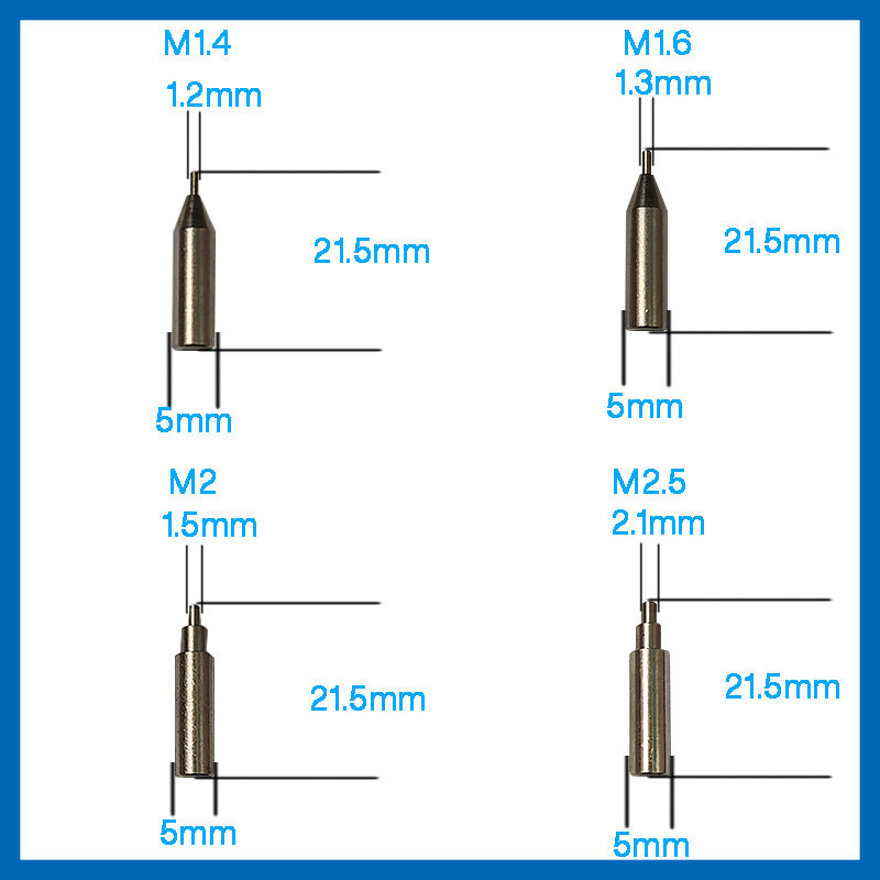 M1.4 M1.6 M2 M2.5 M3 M4 M5 M6 стандартная вставка железные наконечники резьба нагревательный инструмент встроенный комплект для пластиковой 3D-печати