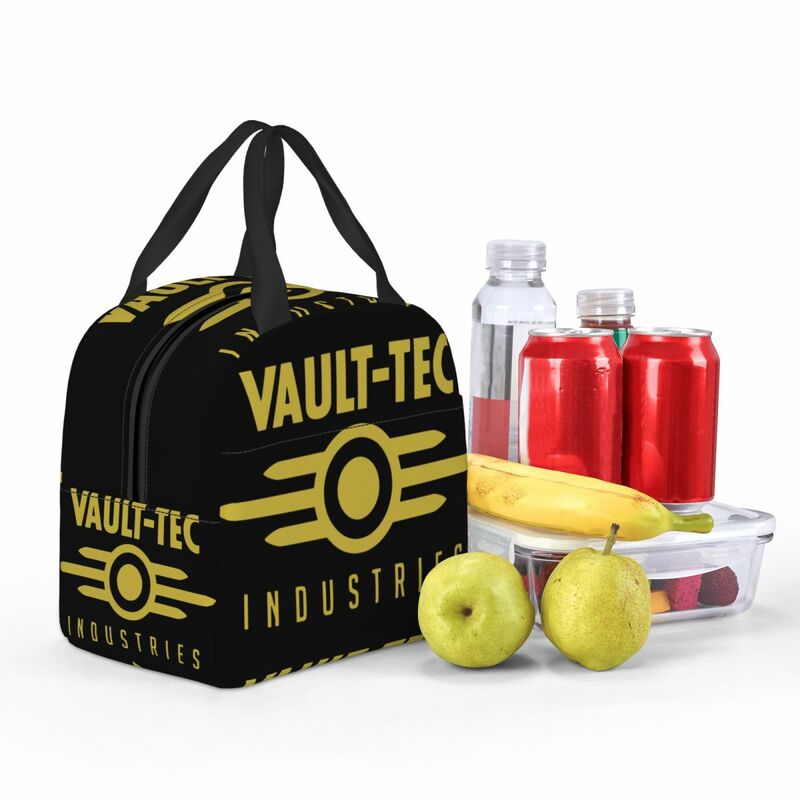 Vault-Tec-Bolsa de almuerzo con aislamiento, paquete de comida, bolso de mano, preparado para el futuro