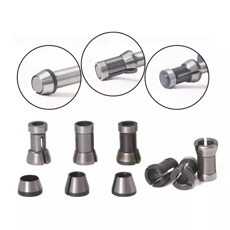 1 Set 1/4'' 6MM 6.35MM 8MM Shank Milling Cutter Collet Chuck Engraving Trimming Milling Cutter For Wood Router Bits Woodworking
