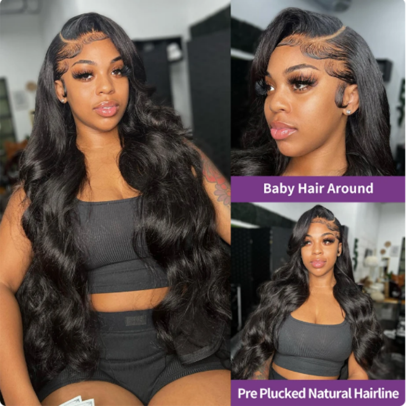 200 density Brazilian Boby Wave Hd lace frontal human hair wigs 13x6 40 inch full Transparent glueless preplucked wig for women