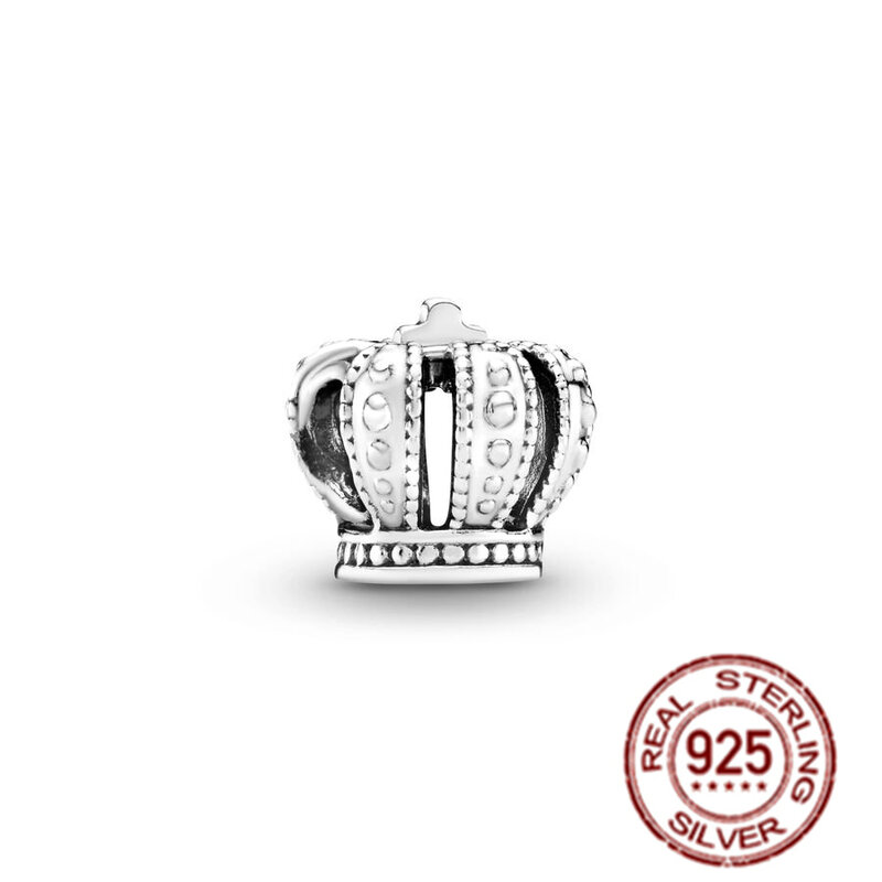 925 Sterling Zilver Fit Originele Pandora Armband Kroon Koningin Kleine Bel Diy Sieraden Rose Verguld Hot Sale Charme Kraal