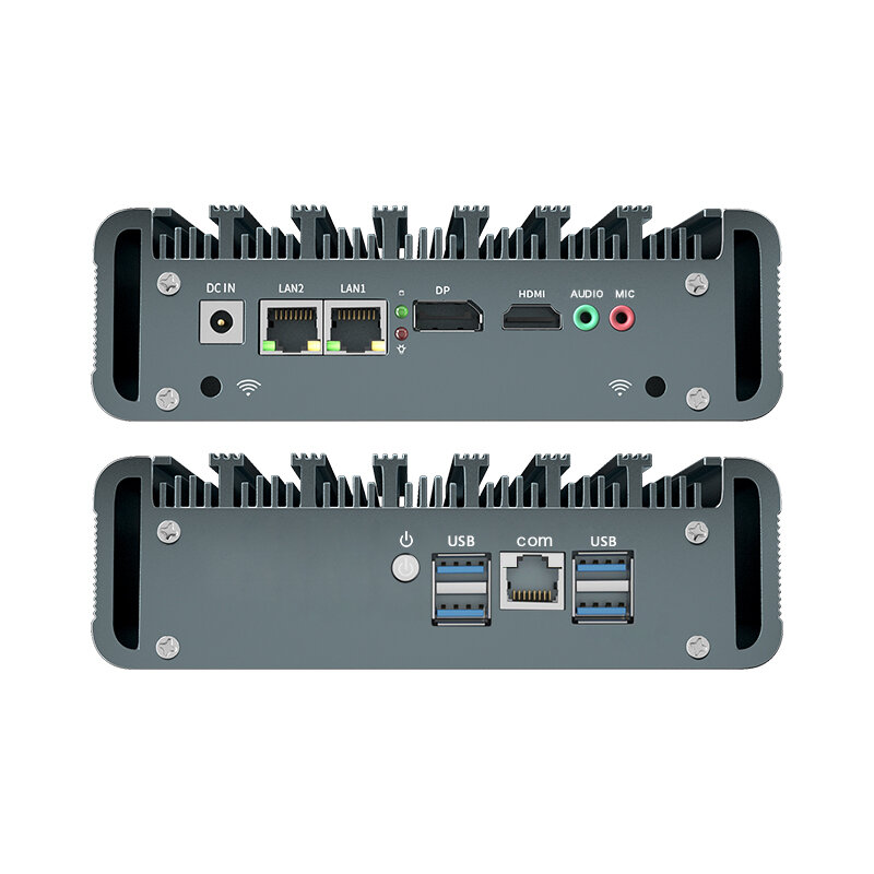 IKuaiOS Fanless Industrial Computer 8th Gen Core 2 LAN Gigabit Ethernet Automation IoT Machine Vision DAQ G685 1356-12