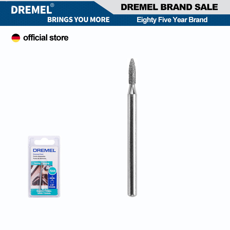 Dremel-7144 다이아몬드 휠 포인트 조각, 조각 및 절단용 4.4mm 비트 포함