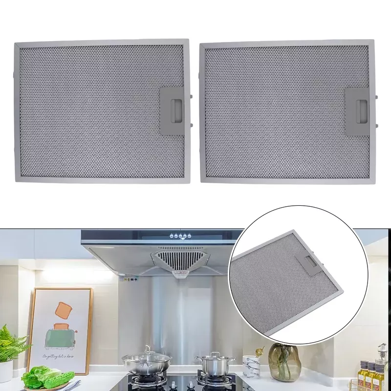 For Range Hood Filter 2PCS 320x260x9mm Aluminized Grease Parts Replacement Stainless Steel Affordable Brand New