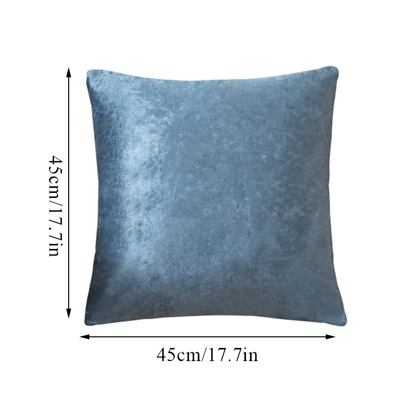 Velvet Cushion Cover Pillowslip Crushed Pillow Cover Grey Decorative Pillows Case Car Bed Sofa Plush Pillowcase Home Decor 45x45