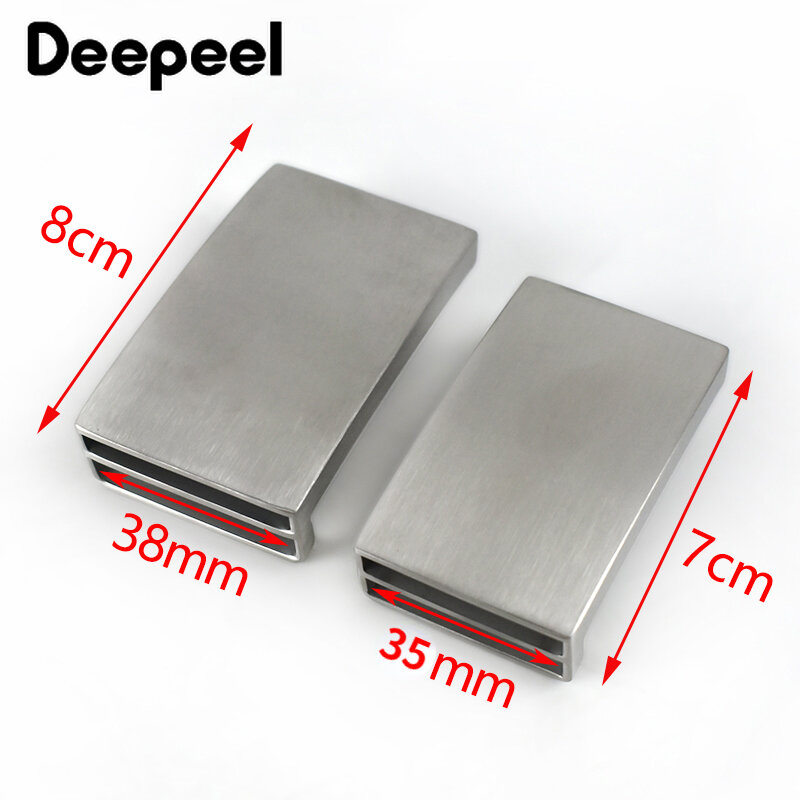 1Pc Deepeel 35/38mm Men's Belt Buckle Without Strap Stainless Steel Belts Smooth Buckles Plate Waistband Body Pants Accessories