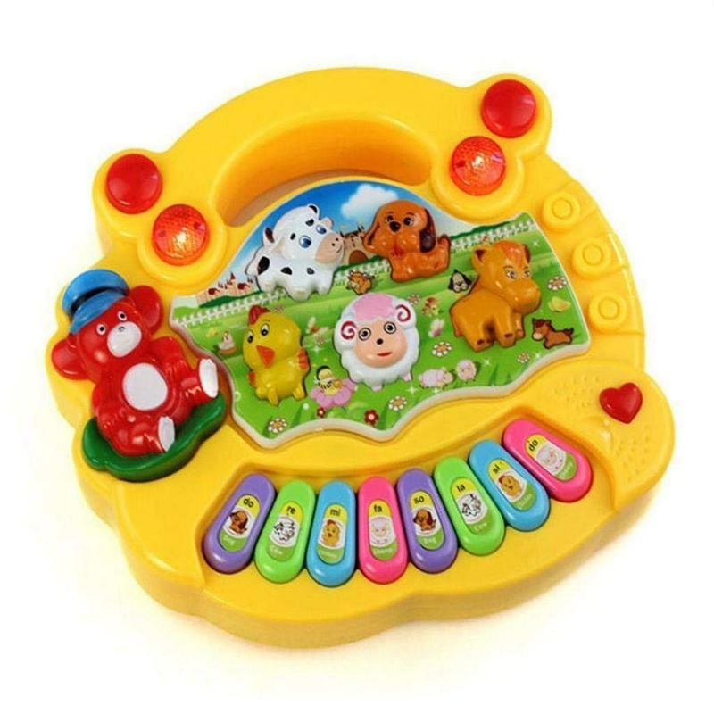 Instrumento musical de educação infantil para crianças, brinquedo de bebê de 1 ano, piano de fazenda, música para meninos