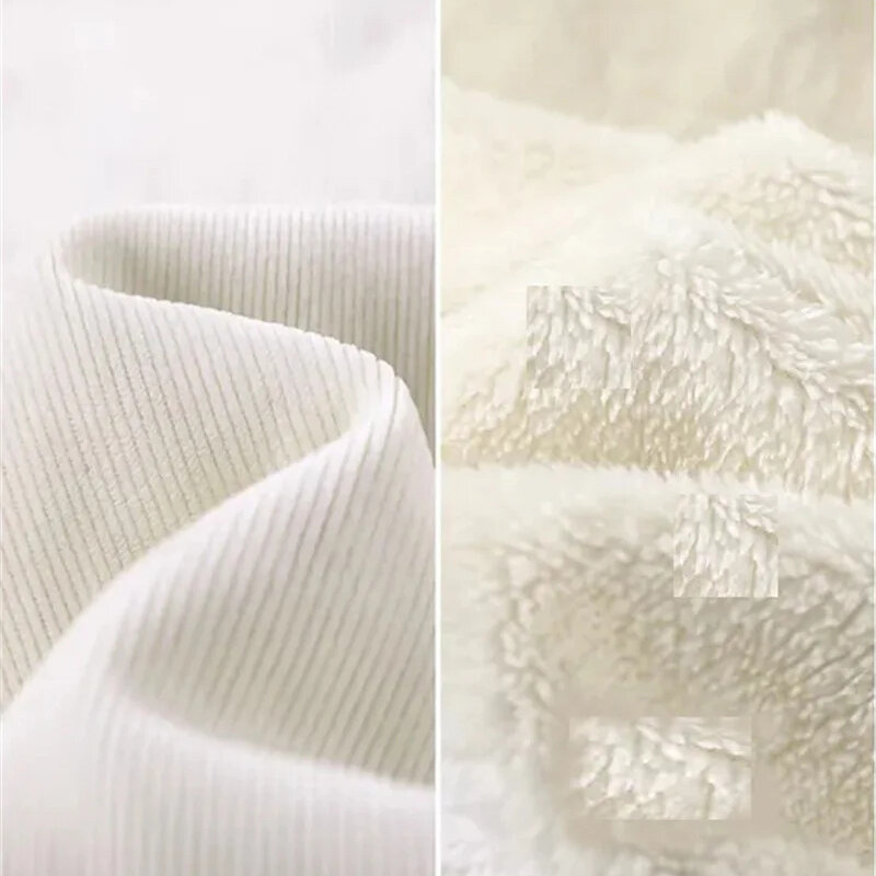 女性用ラムウールのワイドレッグパンツ,厚くて暖かい,韓国のファッション,カジュアル,雪の巣,ぬいぐるみ,冬