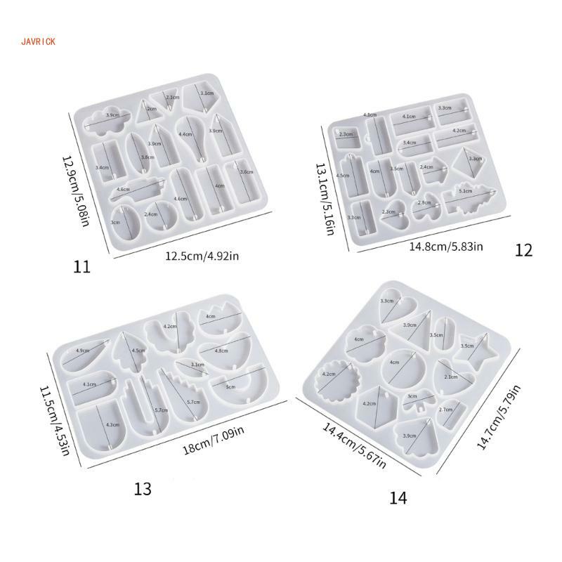 N1HE Versatile Earring Resin Moulds for Crystal Pendants and Studs Durable Silicone Molds for Students and Creative Artists