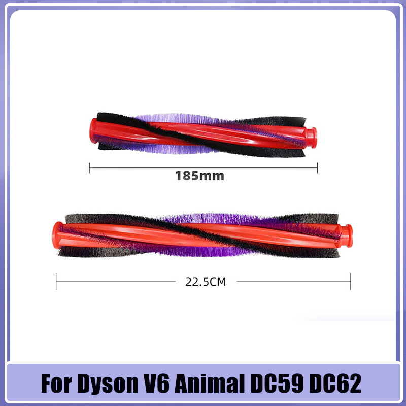 Para dyson v6 animal dc59 dc62 sv03 sv073 cordless vacuum cleaner rolo de cerdas escova barra 185mm & 225mm cabeça da escova elétrica parte