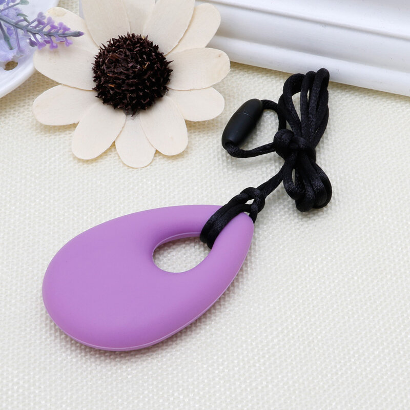 Sensory Chew Necklace,Pack Silicone Chew Pendant Training and Development Toy Chew Necklace for Teething Babies,Autism,Anxiety