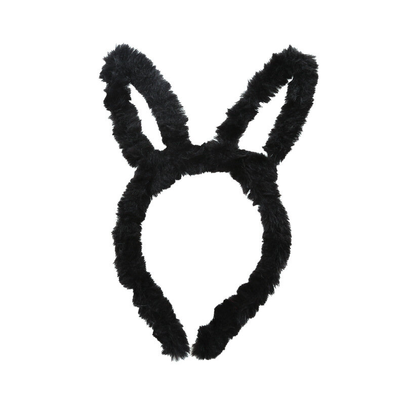 Bonito urso coelho orelhas bandana para as meninas dos desenhos animados coelho orelhas de pelúcia hairbands lavagem rosto maquiagem cabelo hoop acessórios para o cabelo