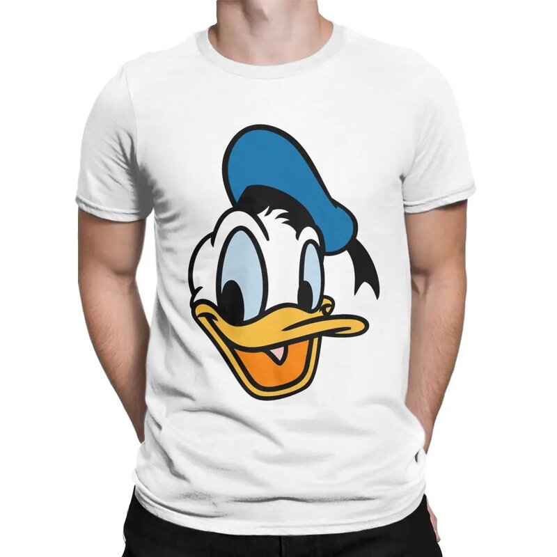 Męska koszulka zabawna kaczor Donald kreskówka z nadrukiem Unisex bawełniana koszulka z krótkim rękawem letnia mężczyźni i kobiety w tym samym akapicie