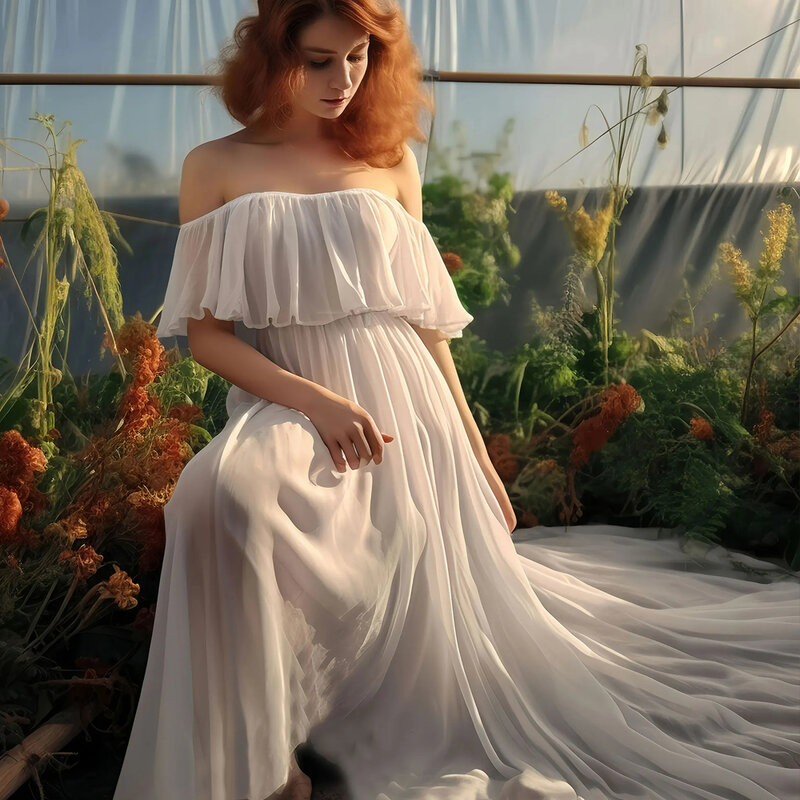 Suknia macierzyńska dla sesja zdjęciowa plisowana sukienka z wysokim stanem sukienki ciążowe na dziecięce prysznice fotograficzne