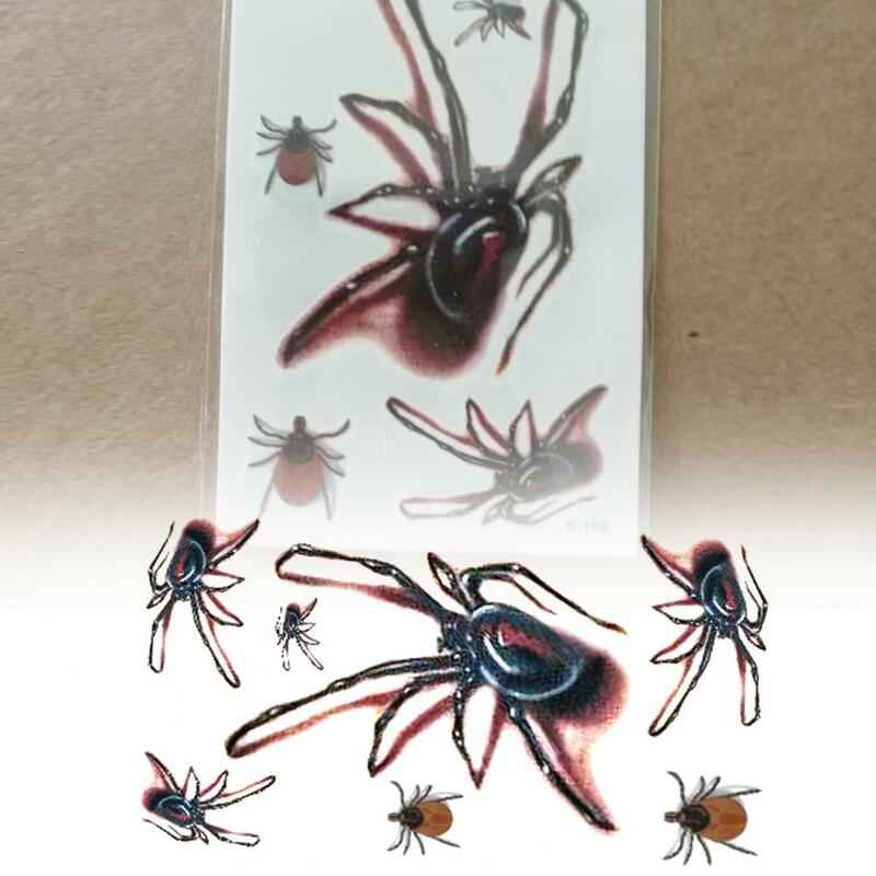 Tattoo Sticker Simulated Fashion Spiders Tattoo Sticker Fashion Waterproof Temporary Tattoo Spider Sticker for Beauty