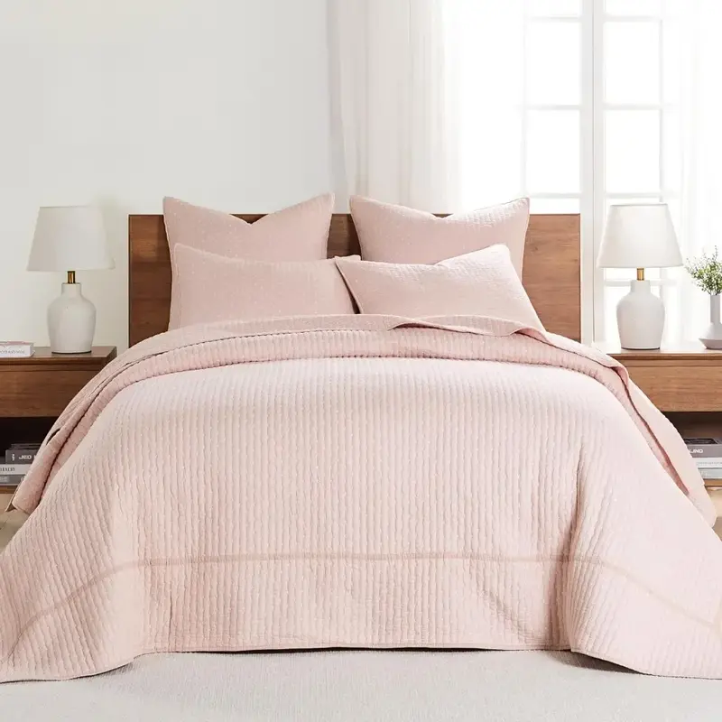 Kreuz stich Bett bezug, 100% Baumwolle, helle Farbe super weich erröten Bettdecke, pflegeleicht, weißer Kontrasts tich Bett bezug