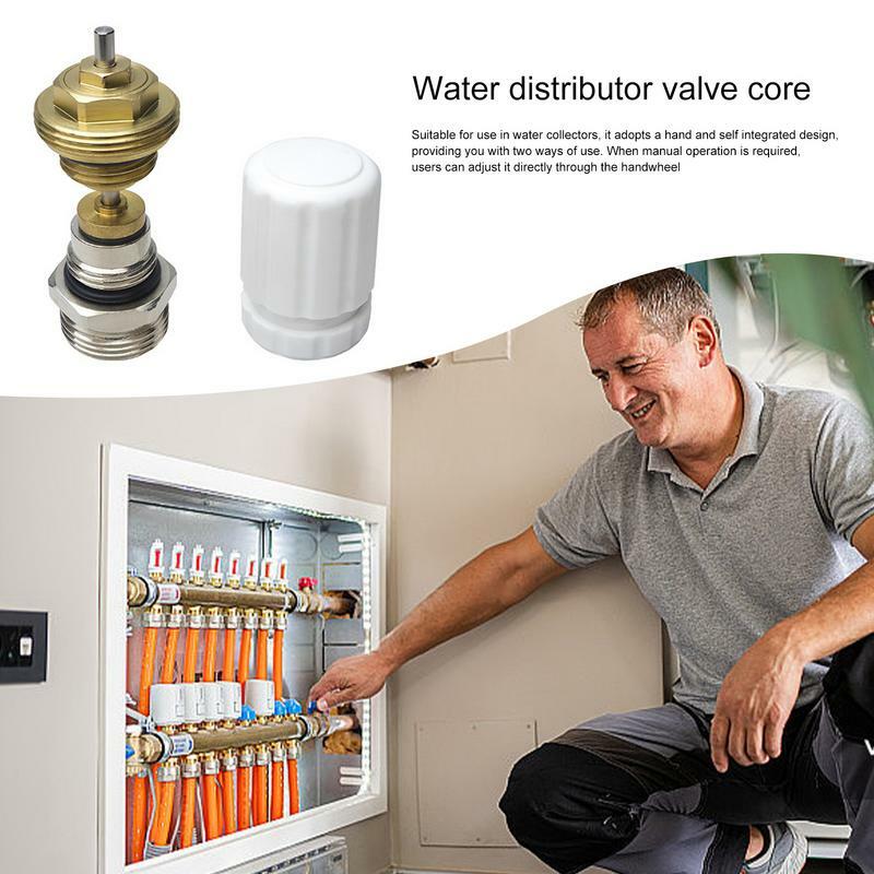 Núcleo de válvula distribuidor de calefacción de suelo, herramienta de reemplazo de distribuidor de agua, resorte automático