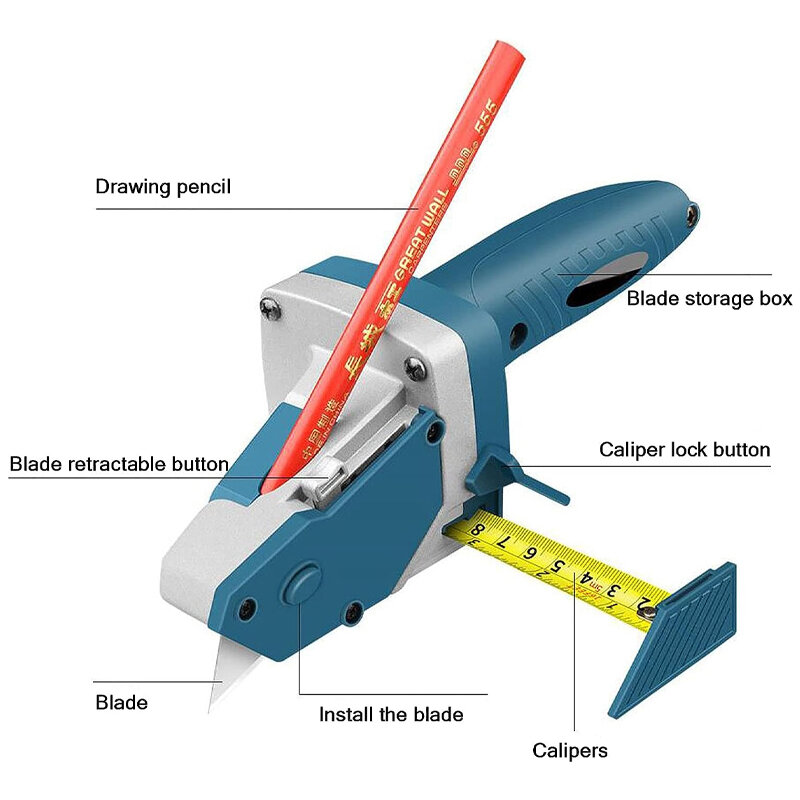 Cortador de tablero de yeso, herramienta de corte automático de paneles de yeso, cortador a escala, herramientas manuales de carpintería para el hogar