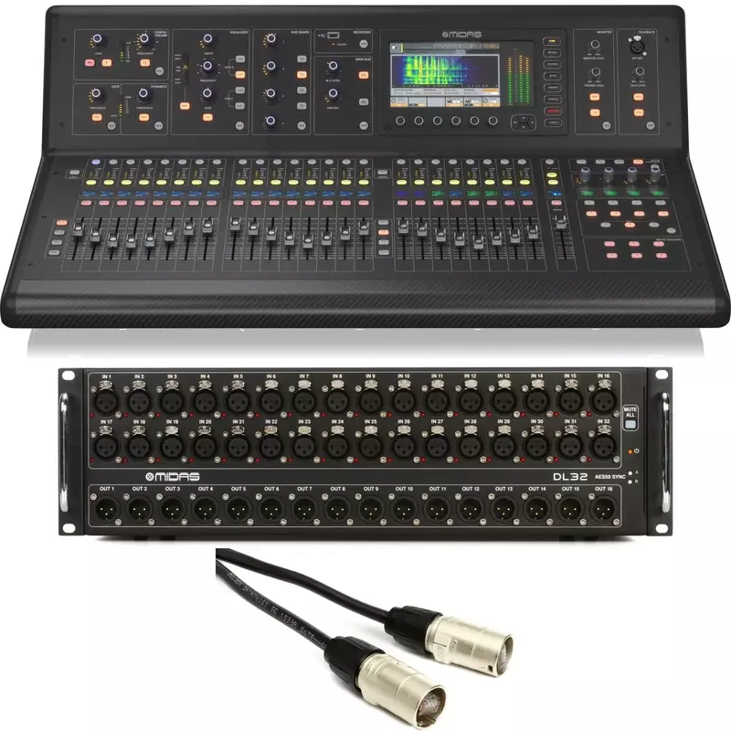 SPRING SALES DISCOUNT ON 100% DISCOUNTED 2024 Midas M32 Live Digital Mixer + DL32 Stage Box + 150' Cat5 Network Cable Spoolin St