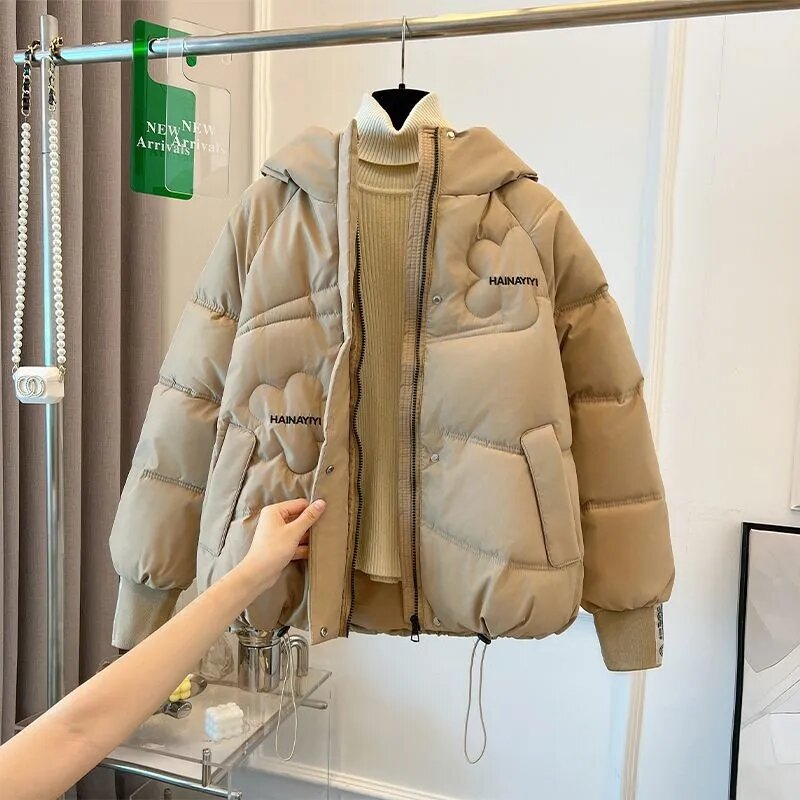 2023 nuovi cappotti da donna Parka giacca invernale moda pane con cappuccio servizio giacche Parka imbottito in cotone caldo spesso capispalla femminile
