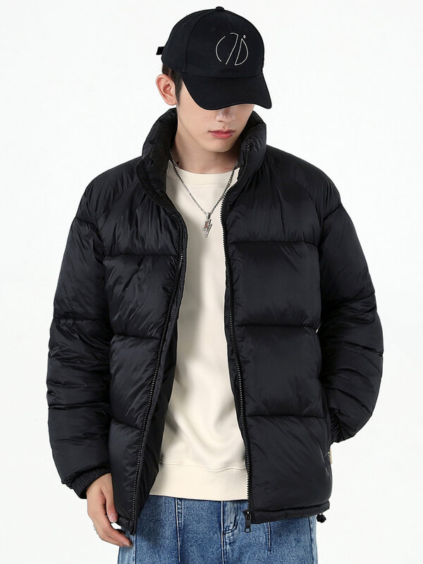 2023 nuovi parka da uomo invernali moda coreana colletto alla coreana piumino caldo spesso giacca a vento Casual cappotto imbottito termico