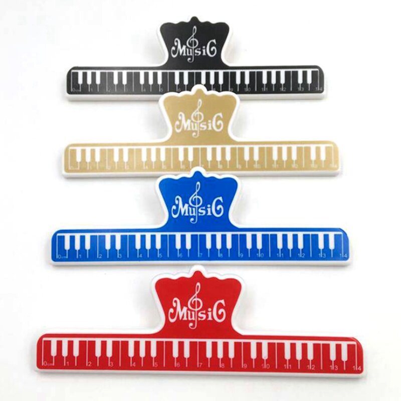 12 Pcs Music Book Note Paper Ruler Sheet Music Spring Clip Holder For Piano Guitar Violin Viola Cello Performance