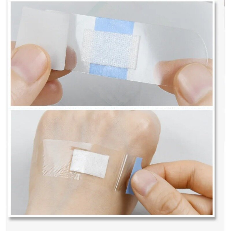 120 pz/lotto cerotto trasparente strisce per ferite impermeabili cerotto per medicazione bende curve bende adesive per bambini adulti