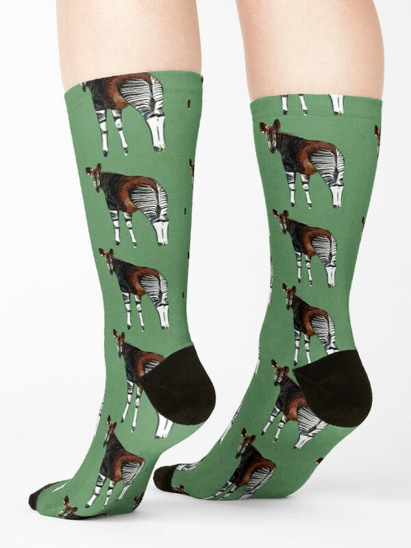 Okapi-Calcetines personalizados para niños, medias calentadoras de Crossfit para hombres y mujeres