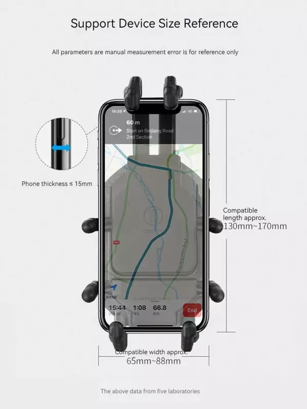 For CFMOTO 450SR support shock-absorbing mobile phone stand Motorcycle navigation stand can be rotated to prevent shock damage