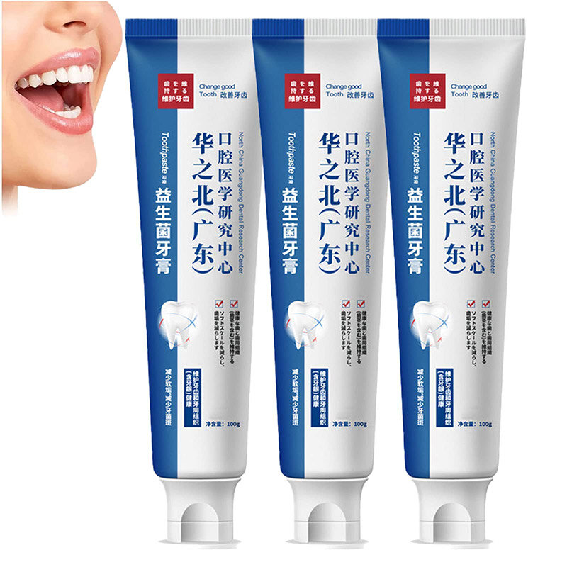 Sdotter Anti-Decay Solid Probiotic Toothpaste Fresh Breath Brighten Teeth Remove Plaque Remove Yellow Stains Whitening Teeth Too