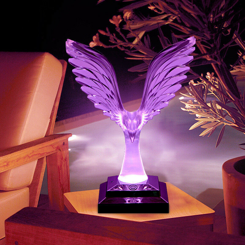 Светодиодный акриловый ночсветильник в виде птицы, сенсорная перезаряжаемая по USB Настольная лампа с дистанционным управлением RGB, декор для создания атмосферы, 20 шт., 3/16 цветов