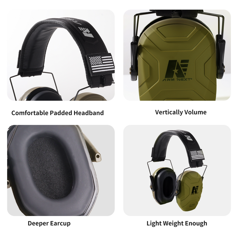 ARM PRÓXIMO-Segurança Tiro Passivo Ouvido, Proteções Auditivas para Tiro, Redução de Ruído, Headset Soundproof, NRR, 27dB