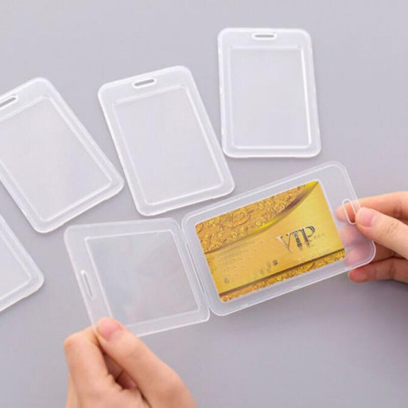 1 sztuk wodoodporna przezroczysta karta uchwyt plastikowa karta etui na identyfikator przypadku, aby chronić karty kredytowe etui ochronne na karty posiadacza karty