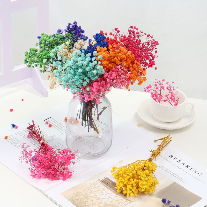 Пучки естественных сушеных цветов, свежий букет для детской фотосъемки, свадебное украшение